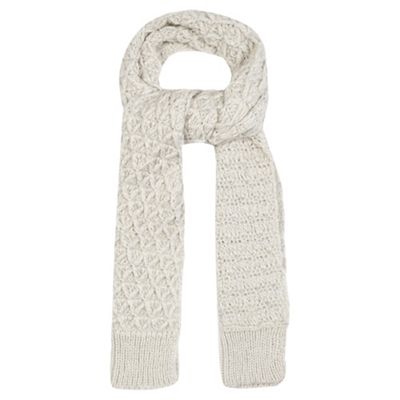 Off white chunky knit scarf